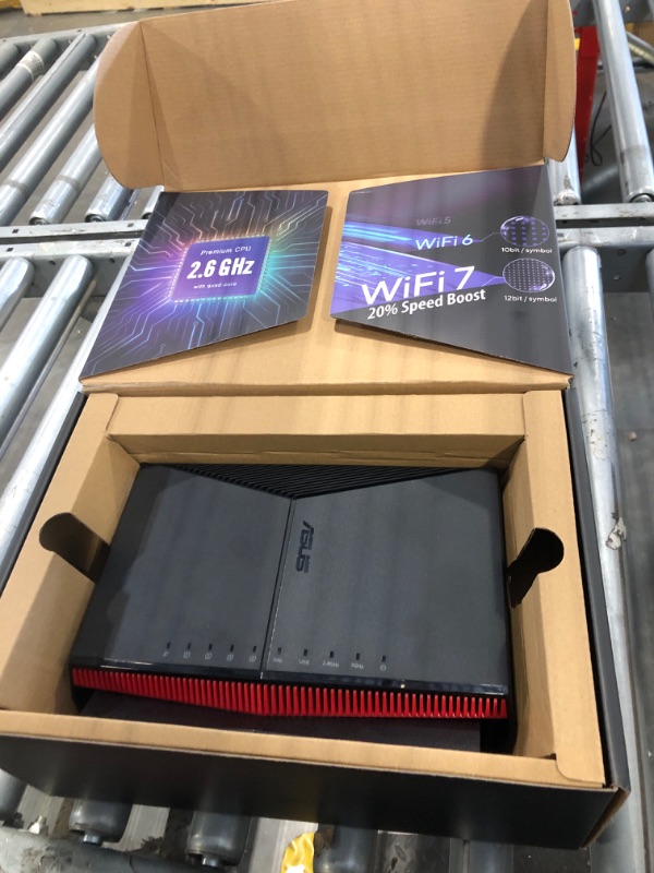 Photo 1 of ASUS RT-BE86U BE6800 Dual-Band WiFi 7 Router, Supports 4096-QAM, MLO, AI WAN Detection, AiMesh, Subscription-Free Network Security, and Comprehensive VPN Features, Guest Network Pro, Gaming