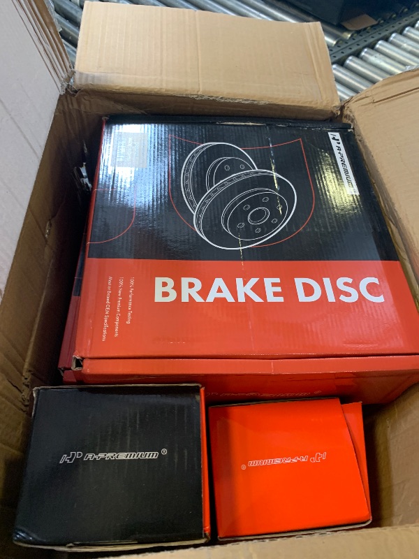 Photo 1 of A-Premium Front Vented & Rear Solid Disc Brake Rotors + Ceramic Pads Kit Compatible with Select Toyota and Lexus Models - Camry 2012-2017, ES300h / ES350 / Avalon 2013-2018, 12-PC Set