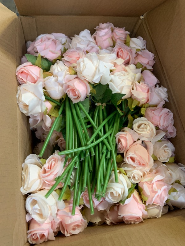 Photo 1 of Artificial Flower Bouquet Fake Flowers Artificial Rose Flowers 12 Heads Silk Flowers Rose Bouquet for Home Bridal Wedding Party Festival Decor Faux Flowers Floral