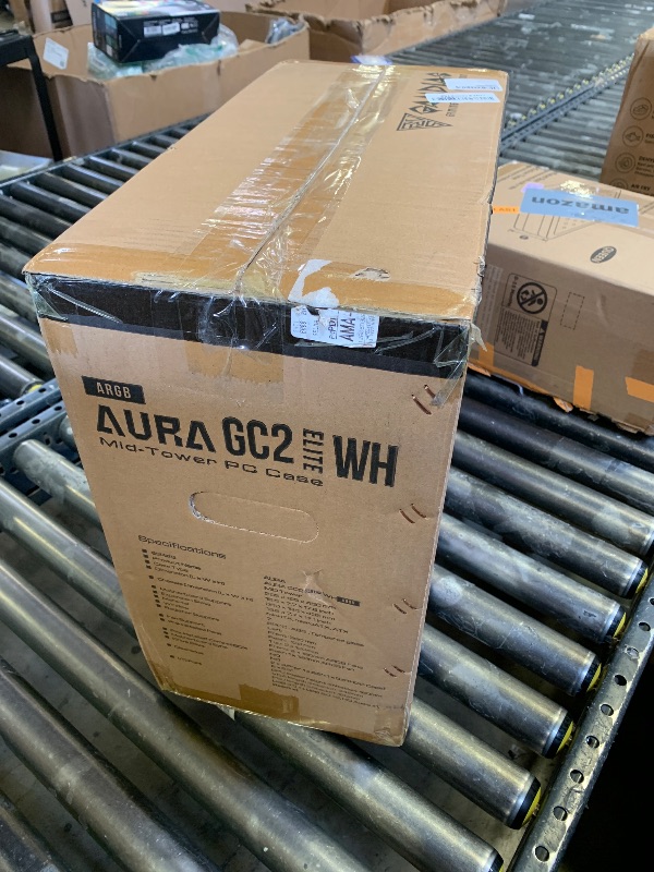 Photo 1 of GAMDIAS White ATX Mid Tower Gaming Computer PC Case Side Tempered Glass, Preinstalled 4X 120mm ARGB Fans, Support Up to 6X 120mm Fans, 360mm AIO/Radiator, 340mm GPU/VGA, 160mm CPU Air Cooler