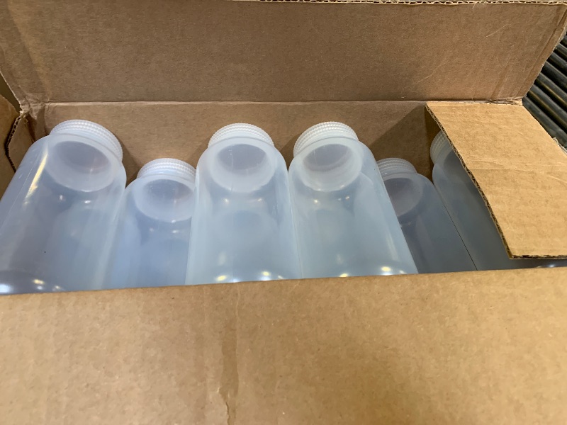 Photo 1 of Hoolerry 20 Pcs 16oz/ 500ml Plastic Sample Bottles Laboratory Grade Polypropylene Wide Mouth Reagent Bottles Clear Liquids Storage Containers with Lids Leak Proof Containers for Lab Classroom