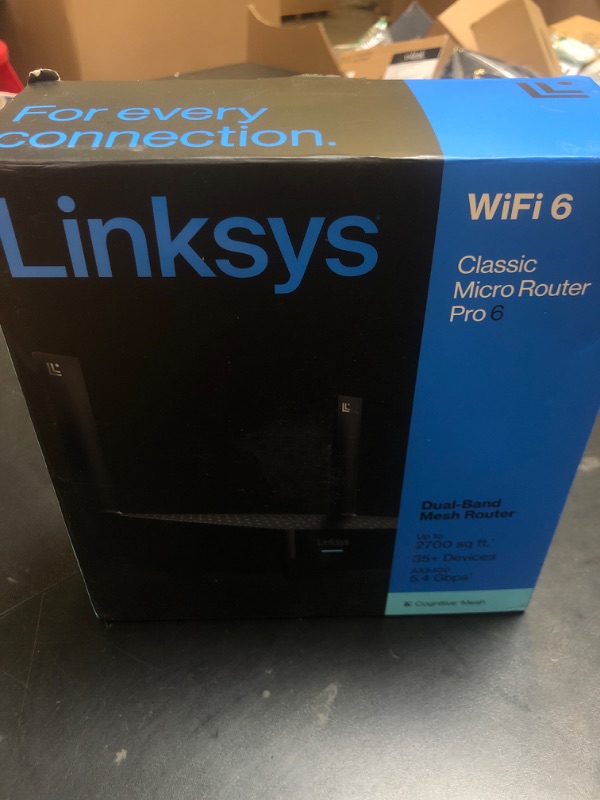 Photo 1 of Linksys Mesh WiFi 6 Router | Connect 35+ Devices | Up to 2,700 Sq Ft | Speeds of up to 5.4 Gbps | LN3121-AMZ | 2024 Release