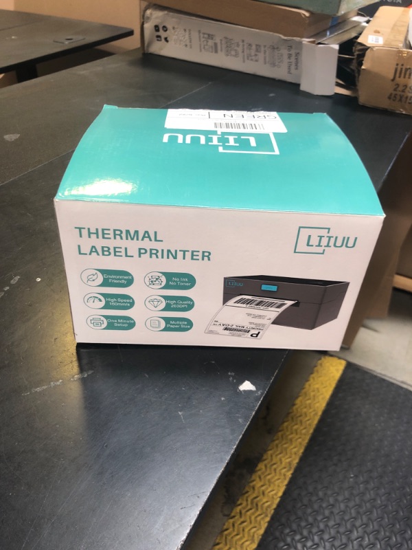 Photo 1 of LIIUU Thermal Shipping Label Printer Bluetooth, 4x6 Label Printer for Shipping Packages, Support iOS, iPhone, iPad, Android, Mac, Windows, Widely Used for Amazon, UPS, USPS, Ebay, Etsy
