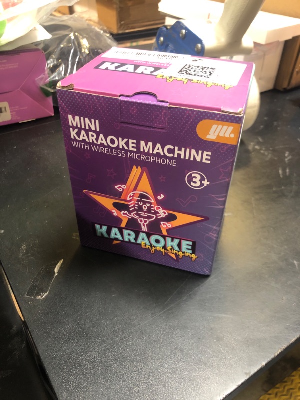 Photo 1 of YLL Mini Karaoke Machine with 2 Wireless Microphones, TOP Kids Gifts for Girls Ages 3, 4, 5, 6, 7, 8, 9,10,11,12 +Year Old, 4-12 Years Old Birthday Toy Gift for Girls Boys Party (Purple)