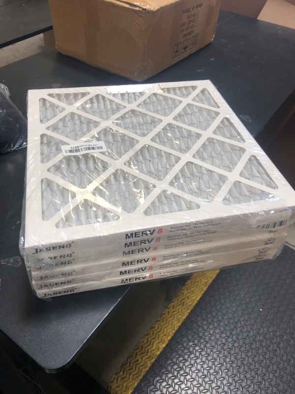 Photo 1 of 12x12x1 AC Furnace Air Filters,(6-Pack) MERV 8 Dust Defense, JASENG MPR 600 Pleated HVAC Replacement Air Filter (exact dimensions: 11 3/4"x11 3/4"x3/4")