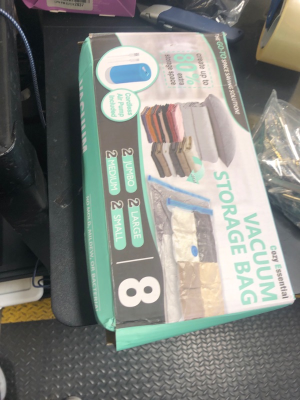 Photo 1 of Travel Vacuum Bags with Electric Pump, 8 Pack Vacuum Travel Bags for Luggage and Suitcase, Vacuum Seal Space Saver Compression for Clothes Clothing