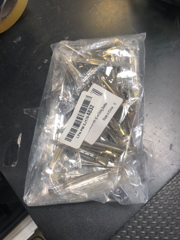 Photo 1 of 24 Packs Duck Bill Clips, Bantoye 2.75 Inches Rustproof Metal Alligator Curl Clips with Holes for Hair Styling, Hair Coloring, Silver