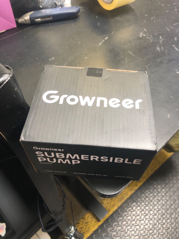 Photo 1 of GROWNEER 550GPH Submersible Pump 30W Ultra Quiet Fountain Water Pump, 2000L/H, with 7.2ft High Lift, 3 Nozzles for Aquarium, Fish Tank, Pond, Hydroponics, Statuary Black