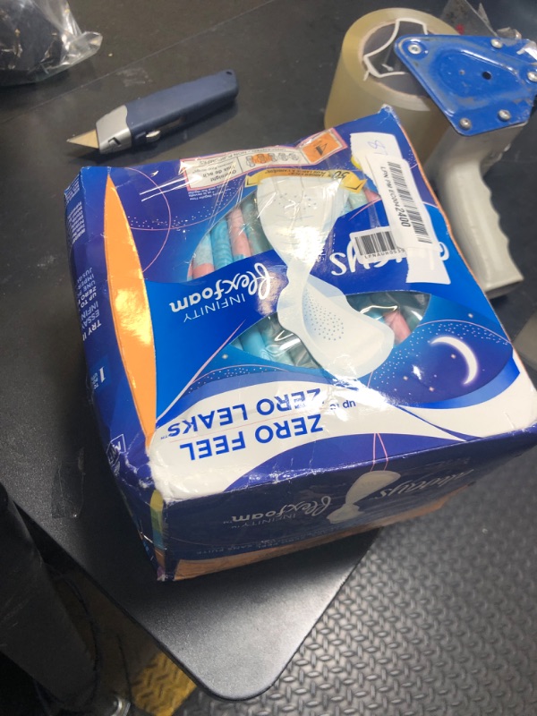 Photo 1 of Always Infinity Feminine Pads for Women, Size 4 Overnight, with wings, unscented, 38 Count