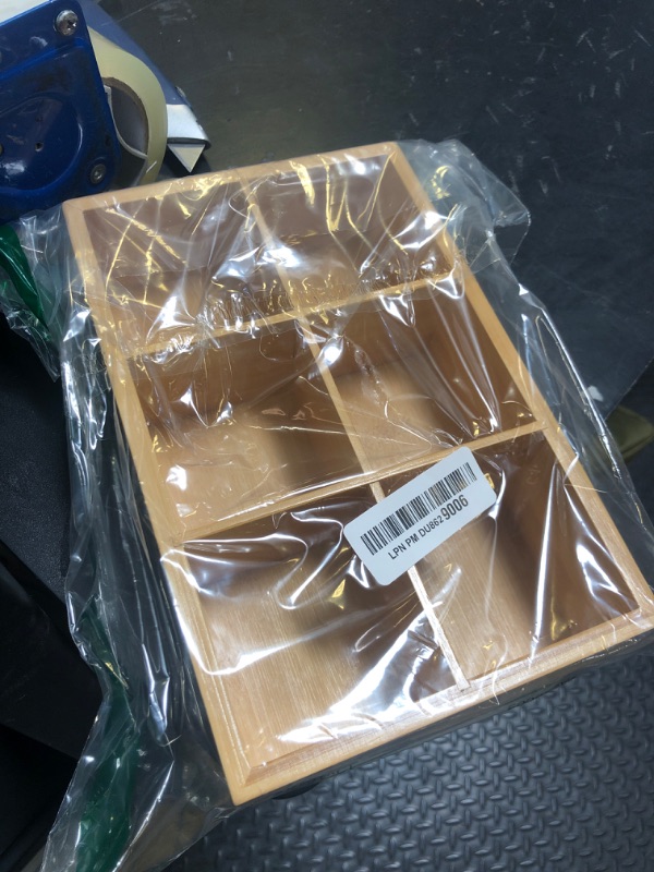 Photo 1 of Secai Bamboo Tea Bag Organizer, Wood Hot Tea Bag Drawer Storage Organizer Holder with 6 Compartments