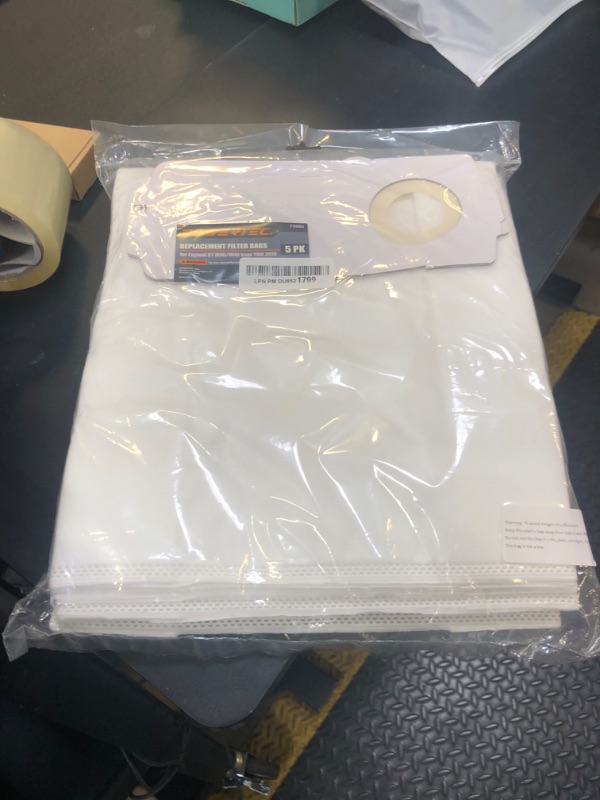 Photo 1 of POWERTEC 204308 Selfclean Filter Bag for Festool CT Mini/Midi 5PK, for Festool CT MINI/MIDI, 2/5/CT15 Dust Extractor (from 2019 onwards), CTC MINI/MIDI, Replacement Vacuum Bags, Filter Bags (75085)