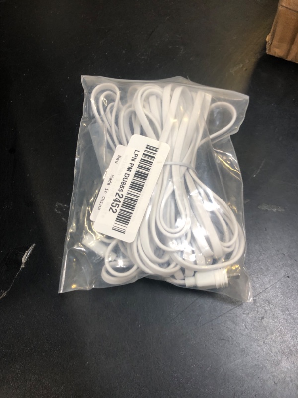 Photo 1 of 30ft USB C Cable Compatible with Blink Mini 2, Blink Mini and Blink Outdoor 4(4th Gen),(3rd Gen), XT, XT2 Cameras - 15m Long Flat Charging Cord with 1ft USB C Waterproof Adapter, White