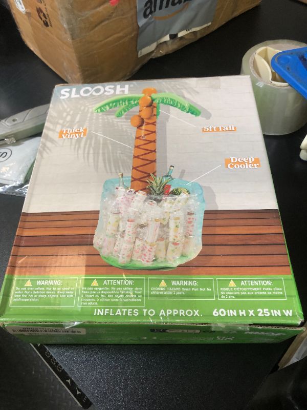 Photo 1 of JOYIN 60" Inflatable Palm Tree Cooler, Beach Theme Decor, Pool Party Decorations, Luau Hawaiian Birthday Party Supplies, Ocean Jungle Tropical Themed Summer Outdoor Drink Cooler