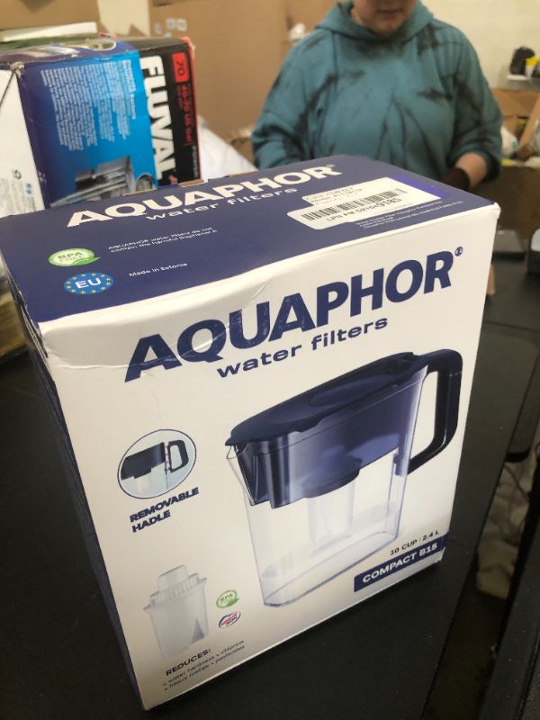 Photo 1 of AQUAPHOR Water Filter Pitcher Compact 5 Cup with 1 x B15 Filter - Dark Blue