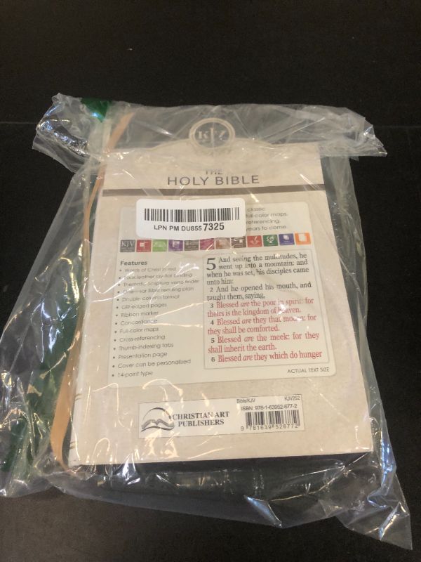 Photo 1 of KJV Holy Bible, Giant Print Standard Size Red Letter Edition, Thumb Index Tabs & Ribbon Marker, King James Version, Vegan Leather, White Floral, 14 pt. Type (KJV Standard GP Editions)