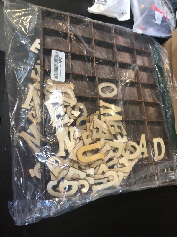 Photo 1 of 205 Pieces 2 Inch Wooden Letters Wood Alphabets for Crafts,Organized with Extra Common Letters