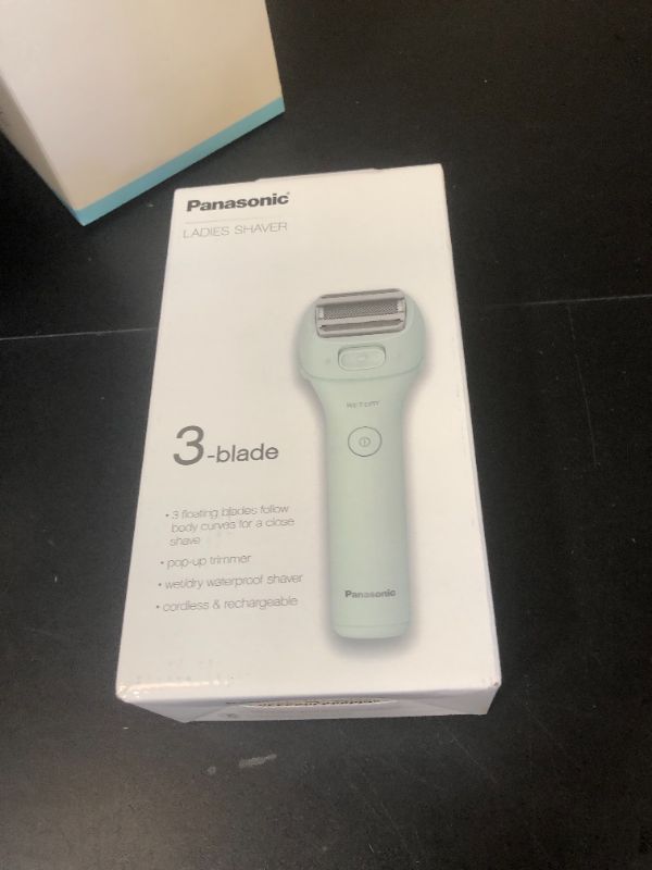 Photo 1 of Panasonic Electric Razor for Women, Cordless 3-Blade Shaver with Pop-Up Trimmer, Wet Dry Operation - ES-AWL6AG (Mint)