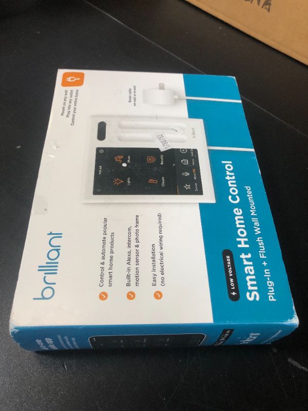 Photo 1 of Brilliant Smart Home Control (Plug-In Panel) — Alexa Built-In & Compatible with Ring, Sonos, Hue, Google Nest, Wemo, SmartThings, Apple HomeKit — In-Wall Touchscreen Control for Lights, Music, & More
