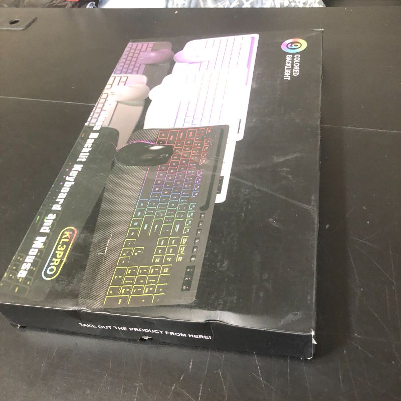 Photo 1 of Wireless Keyboard and Mouse Combo, 9 Backlit Effects, Wrist Rest, Phone Holder, 2.4G Lag-Free Ergonomic Keyboards, Rechargeable Silent Cordless Set for Computer, Laptop, Mac, Windows -SABLUTE?Pink?