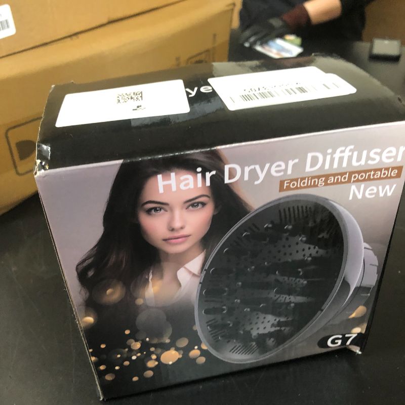 Photo 1 of Hair Diffuser, Diffuser Attachment for Hair Dryer, Hair Diffuser for Curly Hair, Universal Diffuser for 1.4-2.6" Hair Blow Dryer Long Thick Curly Wavy Hair, Hair Attchment for Women, Black