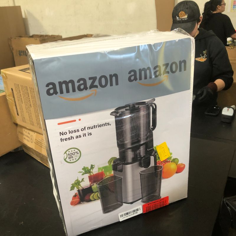 Photo 1 of Juicer Machines with 5.8" Extra Large Feed Chute, Cold Press Juicer Fit Whole Vegetables and Fruits, 350W Professional Masticating Juicer Easy to Clean for Batch Juicing (Silver)