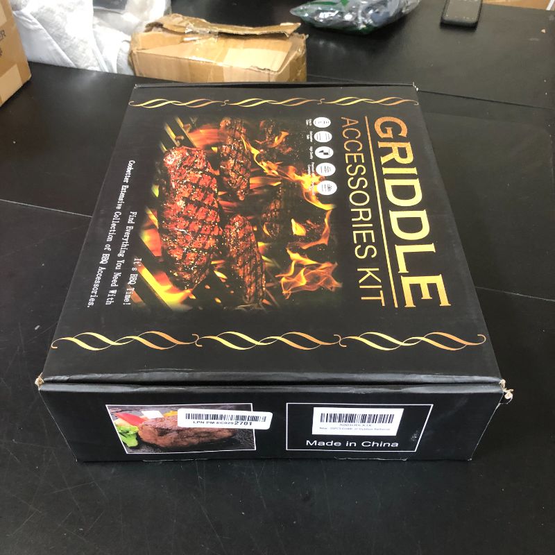 Photo 1 of 35PCS Griddle Accessories Kit, Flat Top Grill Accessories Set for Blackstone and Camp Chef, Grill Spatula Set with Enlarged Spatulas, Basting Cover, Scraper for Outdoor Barbecue