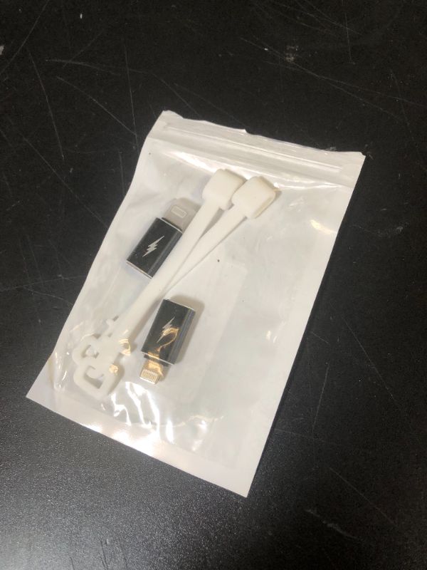 Photo 1 of TechMatte Female USB C to Male Lightning Adapter 2 Pack 2.2A Charging Data Transfer, Compatible with iPhone 14, 13, 12, 11 Xs SE iPad iPod AirPods, Not for Audio Headphones/OTG Android Anti-Lost Black