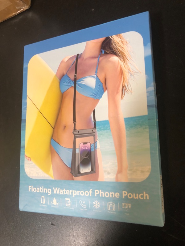 Photo 1 of PEDVSTY Large Waterproof Phone Pouch [with Sealing Strip], Cell Phone Dry Bag for iPhone 16 15 14 13 Pro Max Galaxy S25 S24 S23 S22 All Devices, Floating Water Proof Bag for Beach Water Park White