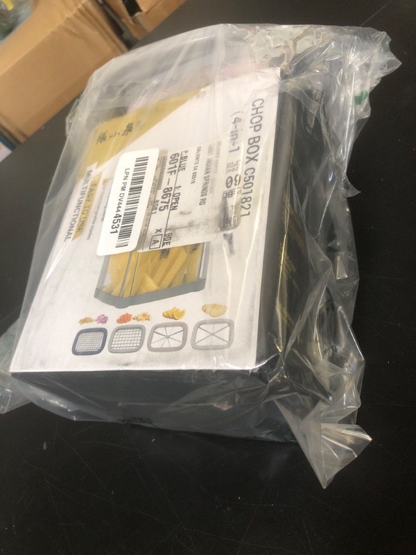 Photo 1 of ZHANG XIAO QUAN SINCE 1628 French Fry Cutter 4-in-1 Food Dicer Chop Box, Potato Cutter for Fries Potato French Fry Onion Cutter Food Chopper Manual Hand Vegetable Cutter Dicer Apple Slicer, 4 Blades