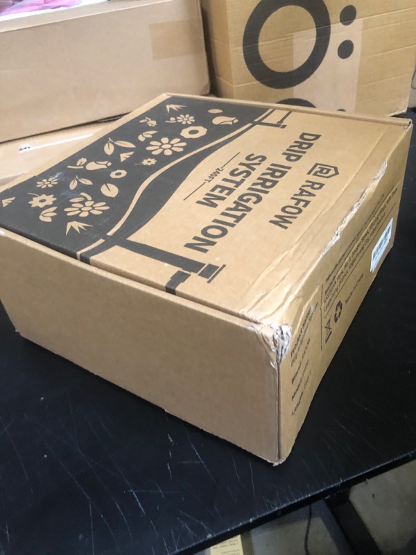 Photo 1 of 240FT Drip Irrigation System Kits - Automatic Garden Watering Sprinkler with 1/2 & 1/4 inch Tubing Hose Patio Misting Plant Irrigation Water Equipment Quick Connector for Greenhouse Flower Beds Lawn