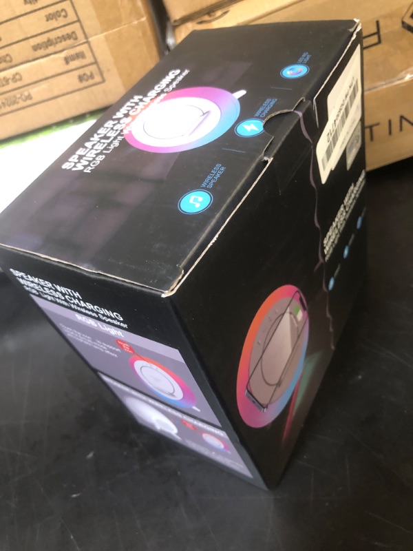 Photo 1 of Bluetooth Speaker with Lights, Wireless Charging Speaker, Best Birthday Gift Ideas Teenage,Applicable for Bedroom/Teen Girl Gifts/Please use The Original Adapter(5W Wireless Charging)