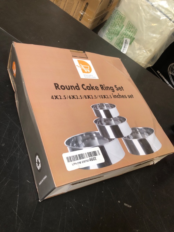Photo 1 of Cake Ring Set, Cake Mold Set, Pastry Ring, Mousse Ring, Ring Mold for Baking-4/6/8/10 Inch