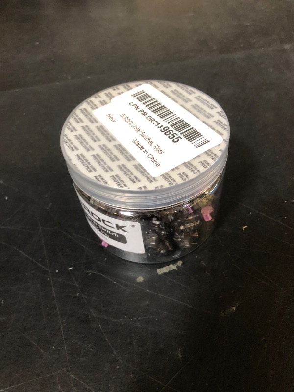 Photo 1 of DUROCK Linear Switches, Creamy Pink Stem L3 Linear Switch 65g, 5 Pins Smooth Lubed Switches for Mechanical Keyboards (DUROCK L3 Smokey, 70pcs)