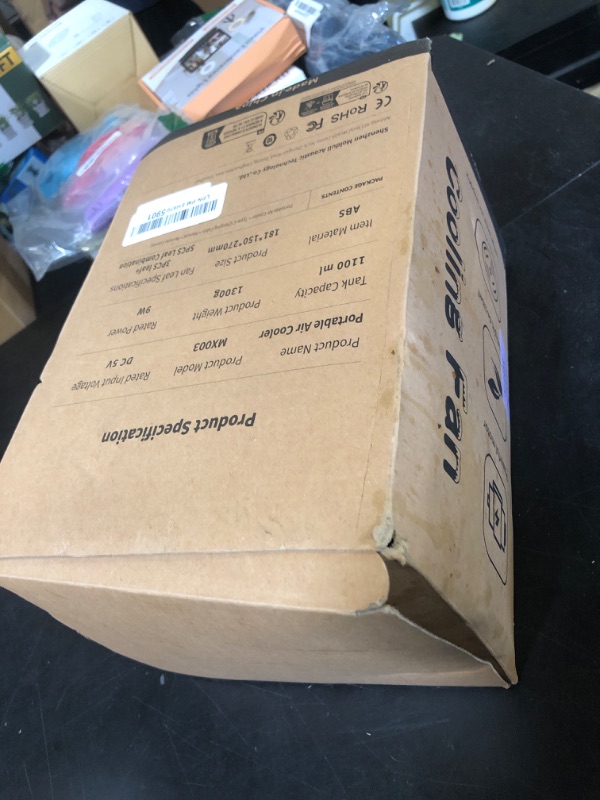 Photo 1 of Portable Air Conditioners, Dual Motor & Fan Blades Evaporative Air Cooler with Remote, 3 Speeds & 3 Mist, Colorful Night Light Cooling Fan with 2-8H Timer, Personal AC Unit for Bedroom Office