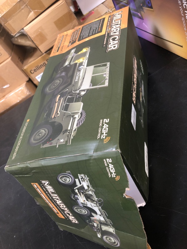 Photo 1 of YIKESHU RC Rock Crawler 4x4 Remote Control Truck Off Road Military RC Car 1/10 Scale RTR All Terrain 2.4 GHz Fully Proportional Hobby RC Vehicle for Adult Age 15+