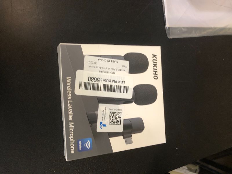 Photo 1 of 2 Pack Wireless Lavalier Microphone for iPhone iPad and Android Phone, Lapel Mic Plug and Play Wireless Mic Noise Reduction Mini Microphone for Video Recording Interview Podcast Vlog YouTube Tiktok