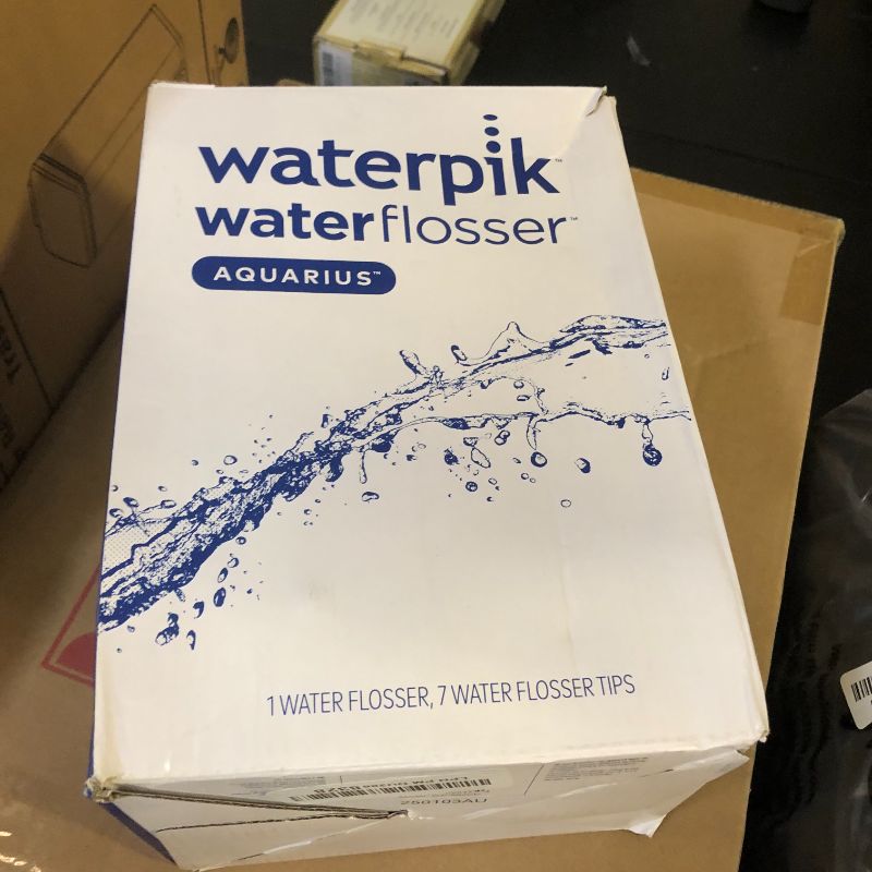 Photo 1 of Waterpik Aquarius Water Flosser For Teeth Cleaning, Gums, Braces, Dental Care, Electric Power With 10 Settings, 7 Tips For Multiple Users And Needs, ADA Accepted, Black WP-662, Packaging May Vary