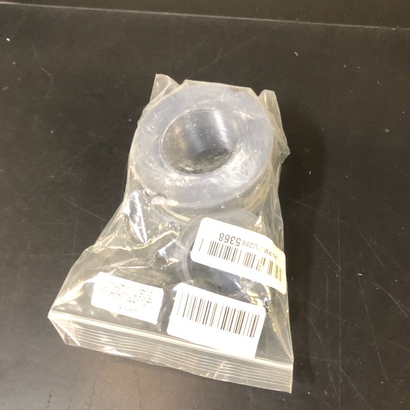 Photo 1 of Rierdge 1 Pack 1-1/2” PVC Bulkhead Fitting, Bulkhead Tank Connector Adapter Fitting for Rain Barrels, Water Tank, Aquariums - Dark Grey