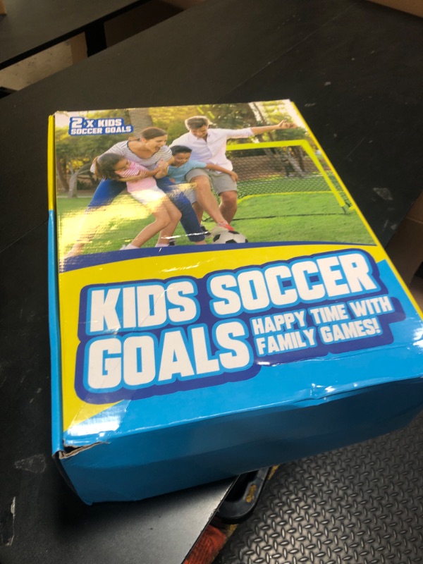Photo 1 of Kids Soccer Goals for Backyard Set - 2 Set of 5X3.6 ft Soccer Nets for Kids Age 3-14,Portable Pop Up Soccer Training Equipment Kit with Soccer Ball,Cones for Toddler Youth Outdoor