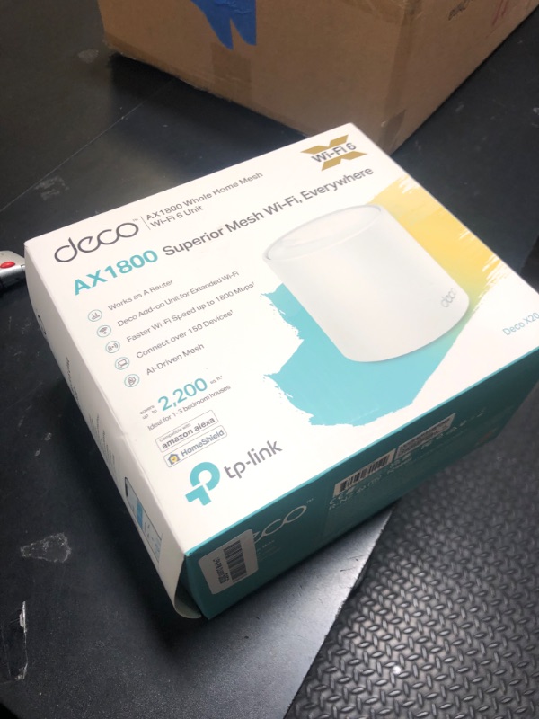Photo 1 of TP-Link Deco WiFi 6 Mesh WiFi System(Deco X20) - Covers up to 2200 Sq.Ft, Replaces Wireless Internet Routers and Extenders, 1-Pack, White