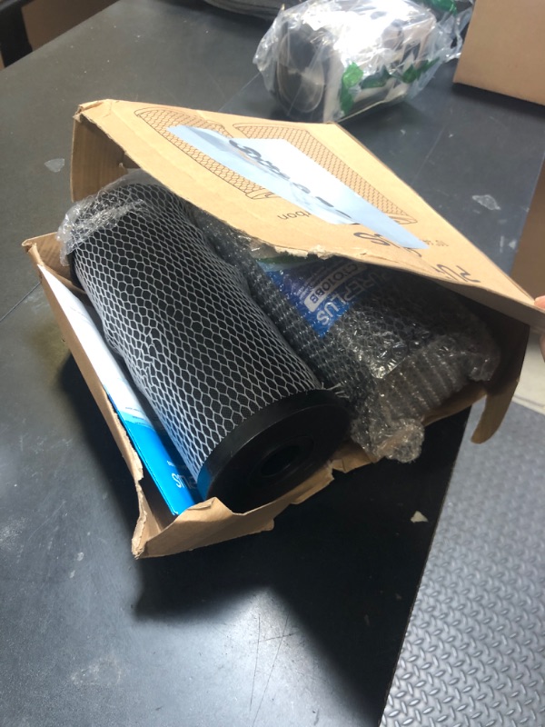 Photo 1 of PUREPLUS 5 Micron 10" x 4.5" Whole House CTO Coconut Shell Activated Carbon Water Filter Replacement Cartridge for Dupont WFHDC8001, CB-BB-10, GE FXHTC, GXWH40L, GXWH35F, GNWH38S, CTO10BB, 2PACK