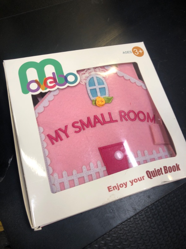 Photo 1 of MOVEBO Quiet Book for Toddlers - Felt Busy Book with 8 Interactive Scenes Montessori Travel Activity Book for Kids Ages 3+ (My Small Room)