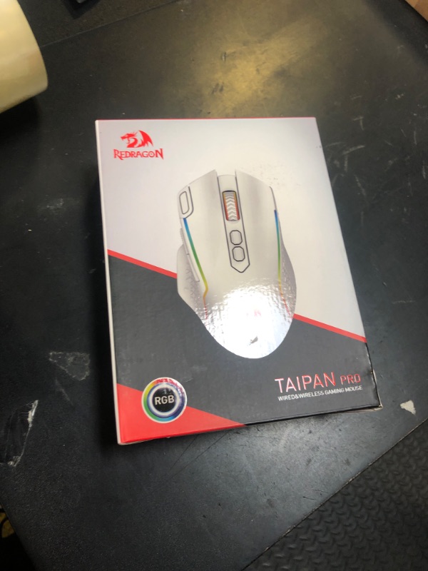 Photo 1 of Redragon M810 Pro Wireless Gaming Mouse, 10000 DPI Wired/Wireless Mouse w/Rapid Fire Key, 8 Macro Buttons, 45-Hour Power Capacity and RGB Backlit for PC/Mac/Laptop
