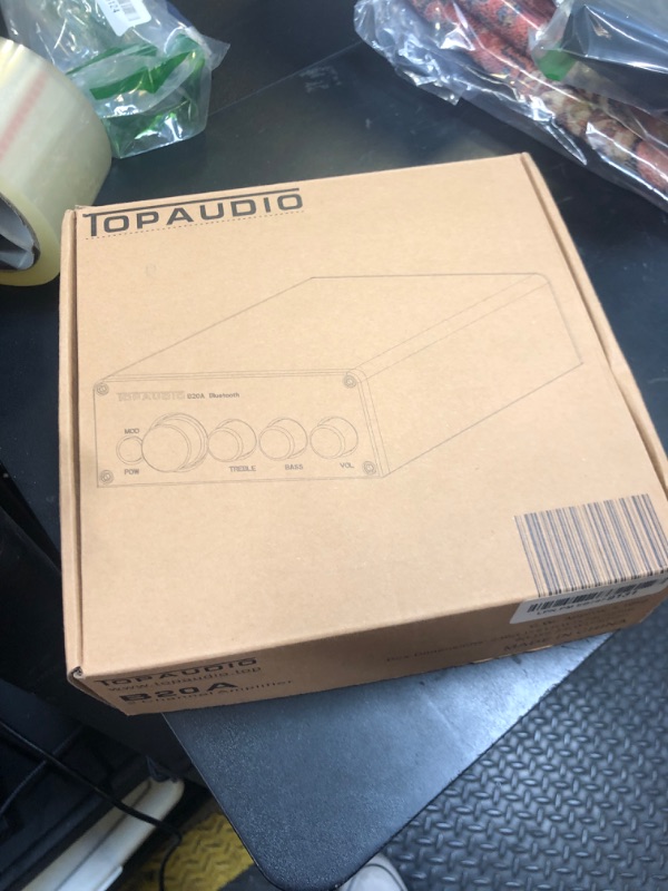 Photo 1 of TOPAUDIO B20A Bluetooth 5.0 Stereo Amplifier 2 Channel U-Disk Player Audio Receiver Mini Hi-Fi Class D Integrated Amp for Home Speakers 100W x 2 with Bass and Treble Control