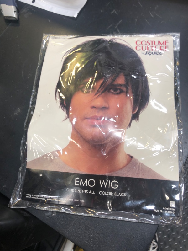 Photo 1 of Costume Culture Men's Emo Wig, Black, One Size