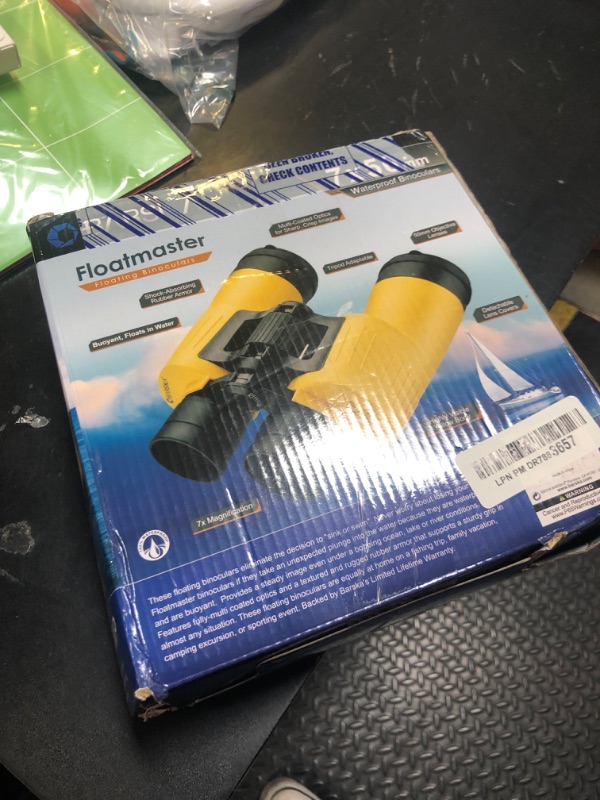Photo 1 of Barska AB12738 Floatmaster 7x50 Waterproof Floating Marine Binoculars for Boating, Hunting, Fishing, Sports, etc, Yellow
