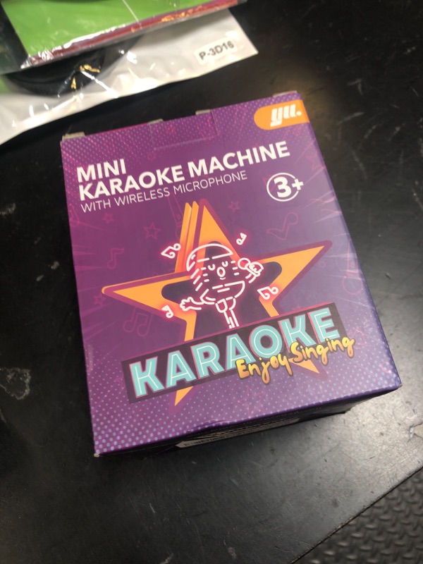 Photo 1 of YLL Mini Karaoke Machine with 2 Wireless Microphones, TOP Kids Gifts for Girls Ages 3, 4, 5, 6, 7, 8, 9,10,11,12 +Year Old, 4-12 Years Old Birthday Toy Gift for Girls Boys Party (Purple)