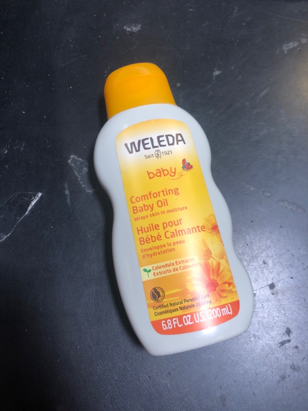 Photo 1 of Weleda Baby Calendula Comforting Baby Oil, 6.8 Fluid Ounce, Plant Rich Baby Care with Calendula, Sweet Almond and Sesame Oils
