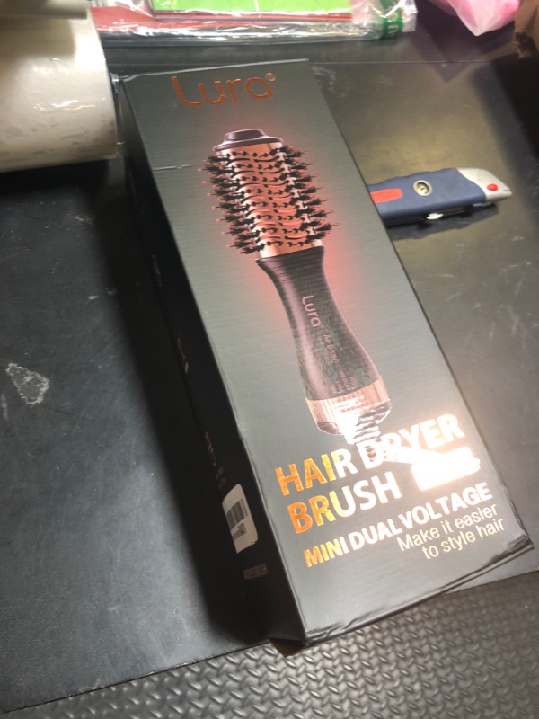 Photo 1 of Automatic Dual Voltage Hair Dryer Brush with European Plug,Mini Travel Blow Dryer Brush for Women,Portable Light Weight One Step Hair Dryer and Styler for Kids