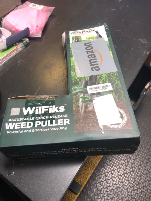 Photo 1 of Puller Tool with Long Adjustable Handle (36", 40", & 45"), Quick-Release Weed Ejector Mechanism, Lightweight Aluminum Stand-Up Heavy Duty Weed Remover, 4-Claw Head & Foot Pedal for Easy Weeding